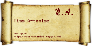Miss Artemisz névjegykártya